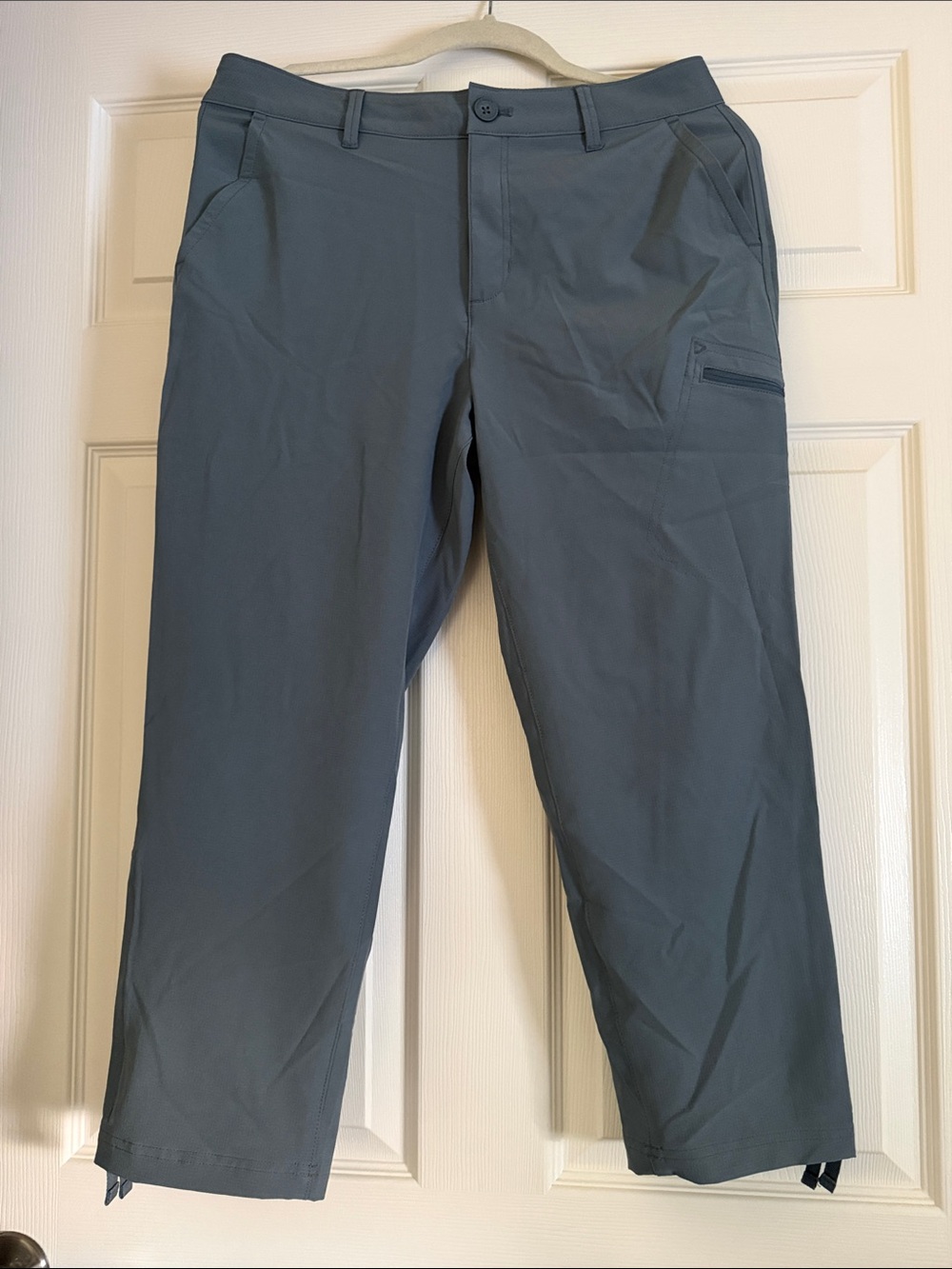 Women’s Grey Casual Performance Tie Hem Pants